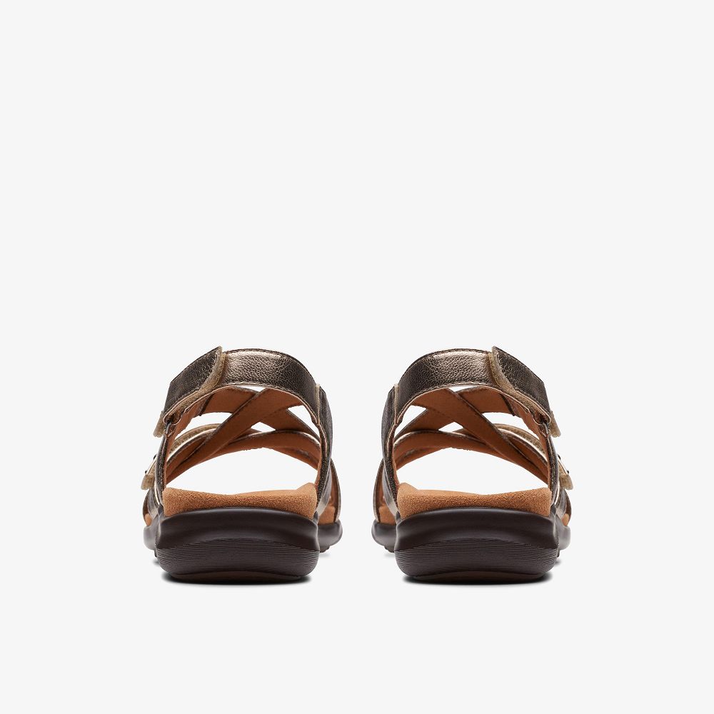 Metallic Clarks Kitly Go Women Sandals | 6724AQJXV