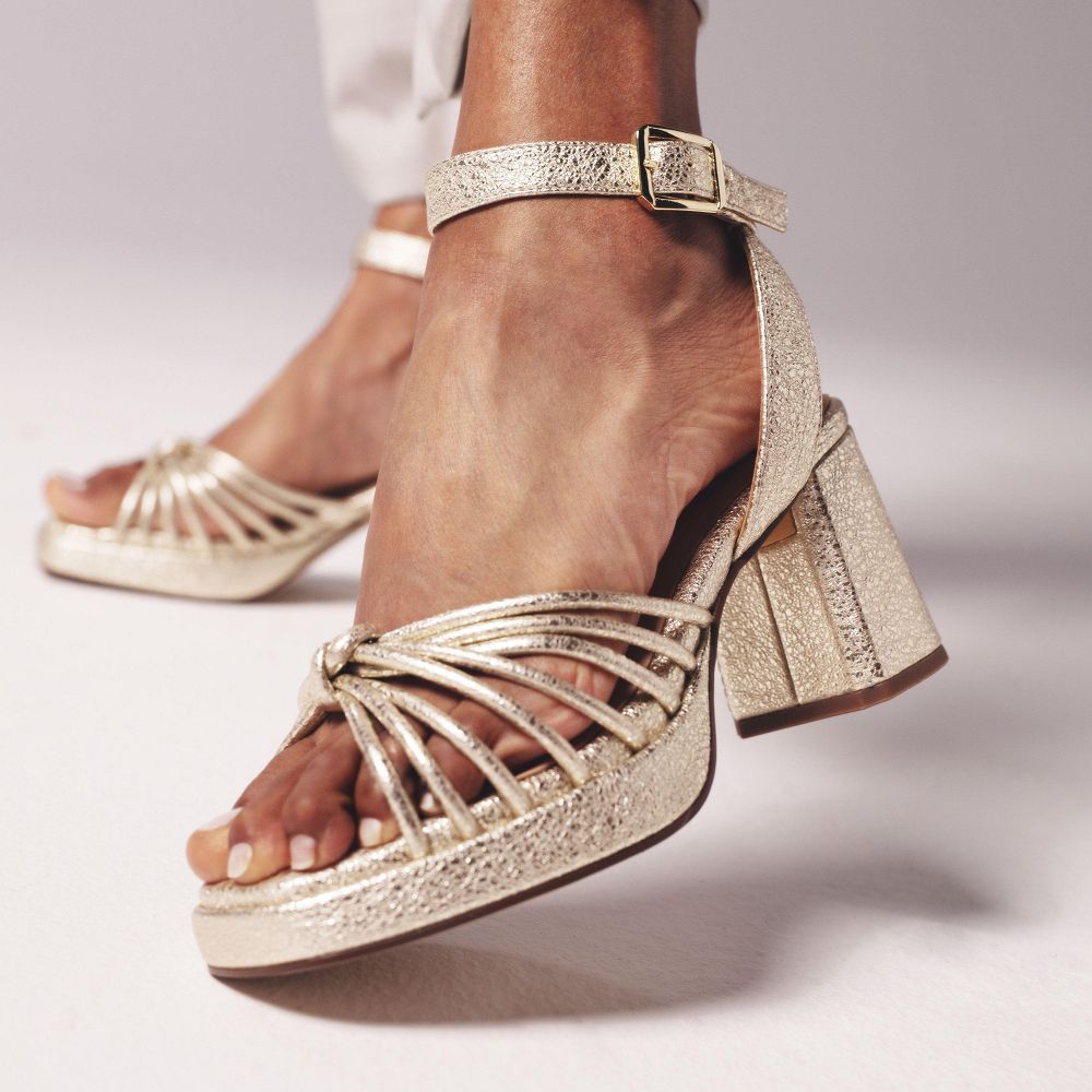 Metallic Clarks Ritzy 75 Faye Women Sandals | 5978XGJAB