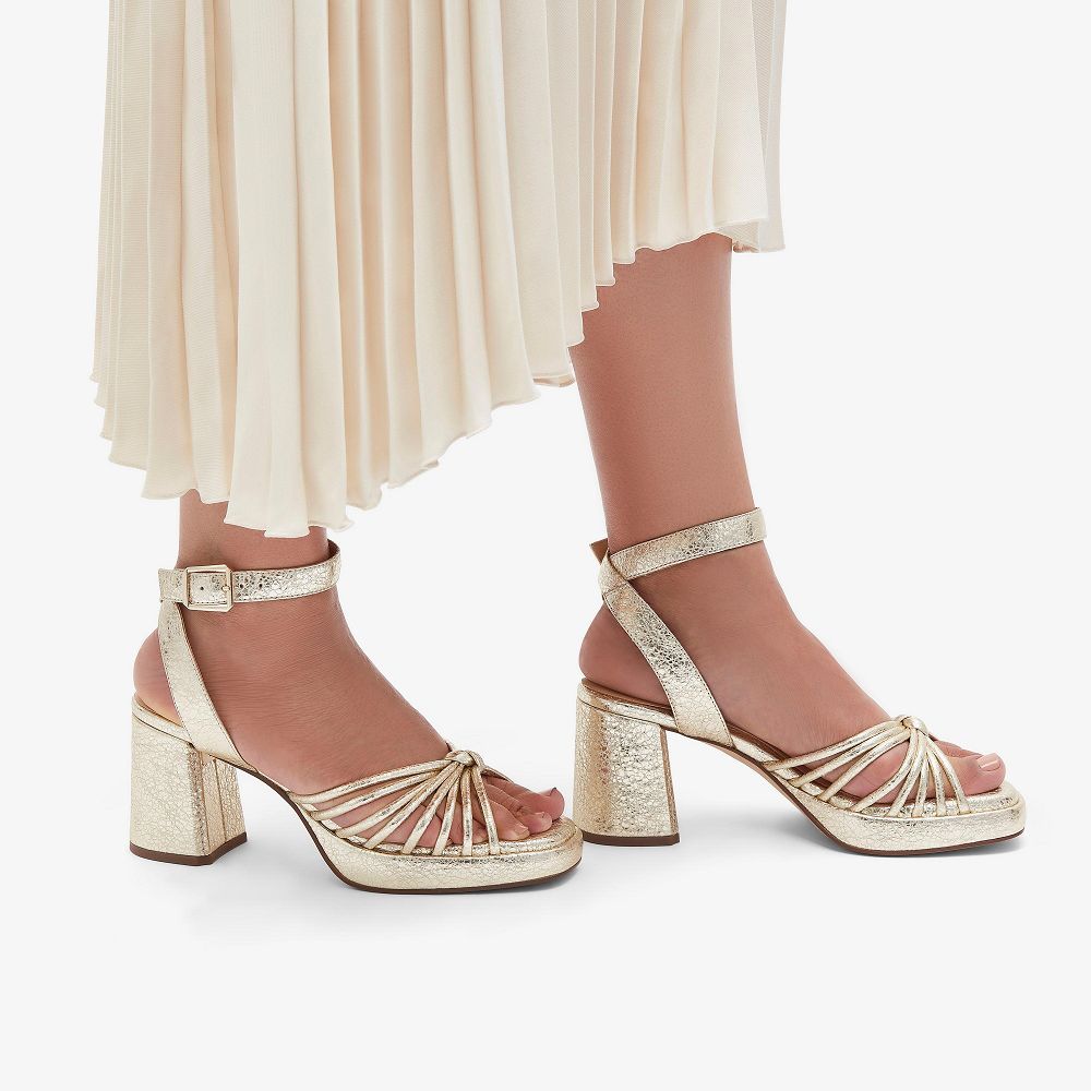 Metallic Clarks Ritzy 75 Faye Women Sandals | 5978XGJAB