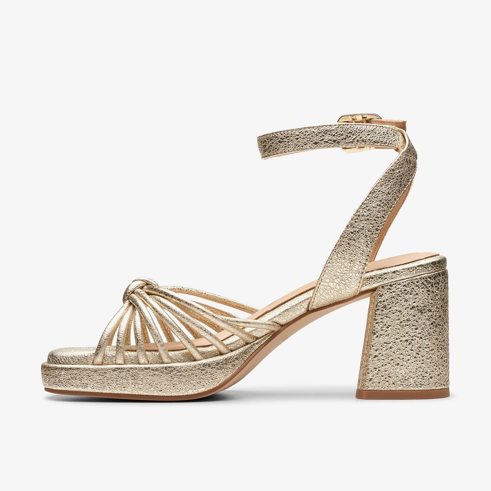 Metallic Clarks Ritzy 75 Faye Women Sandals | 5978XGJAB