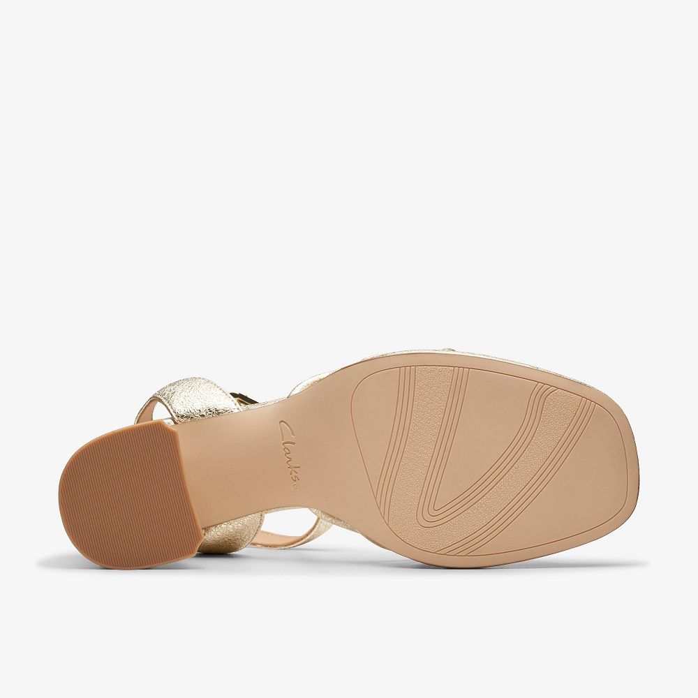 Metallic Clarks Ritzy 75 Faye Women Sandals | 5978XGJAB