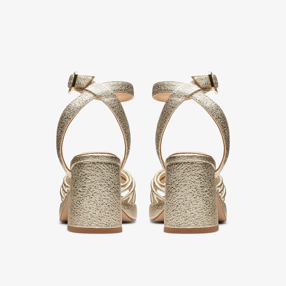 Metallic Clarks Ritzy 75 Faye Women Sandals | 5978XGJAB