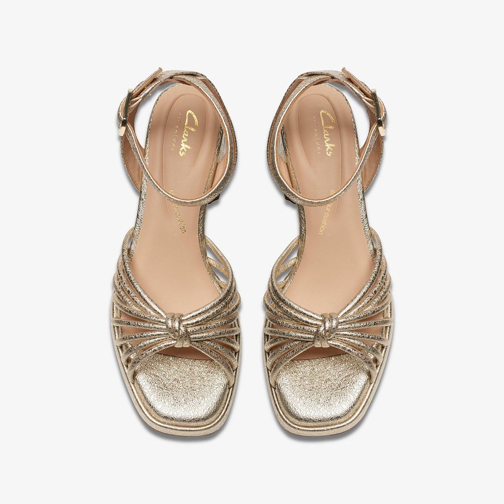 Metallic Clarks Ritzy 75 Faye Women Sandals | 5978XGJAB