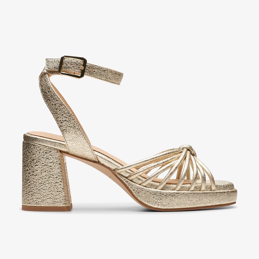 Metallic Clarks Ritzy 75 Faye Women Sandals | 5978XGJAB