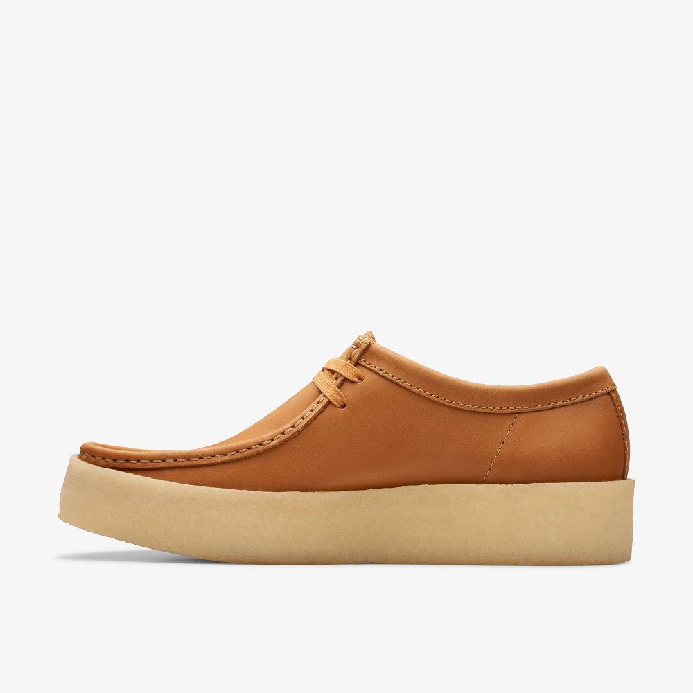 Mid Tan Leather Clarks Wallabee Cup Men Loafers | 7210GWUNF