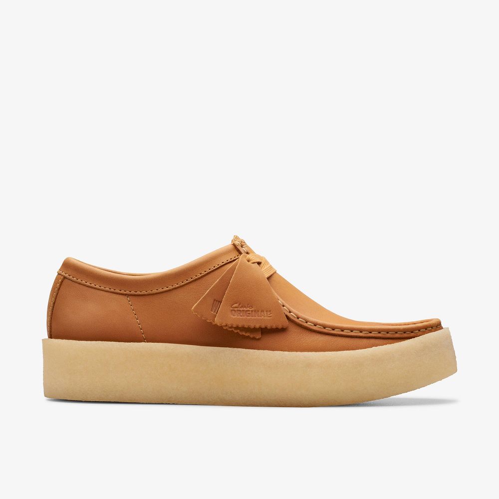 Mid Tan Leather Clarks Wallabee Cup Men Loafers | 7210GWUNF