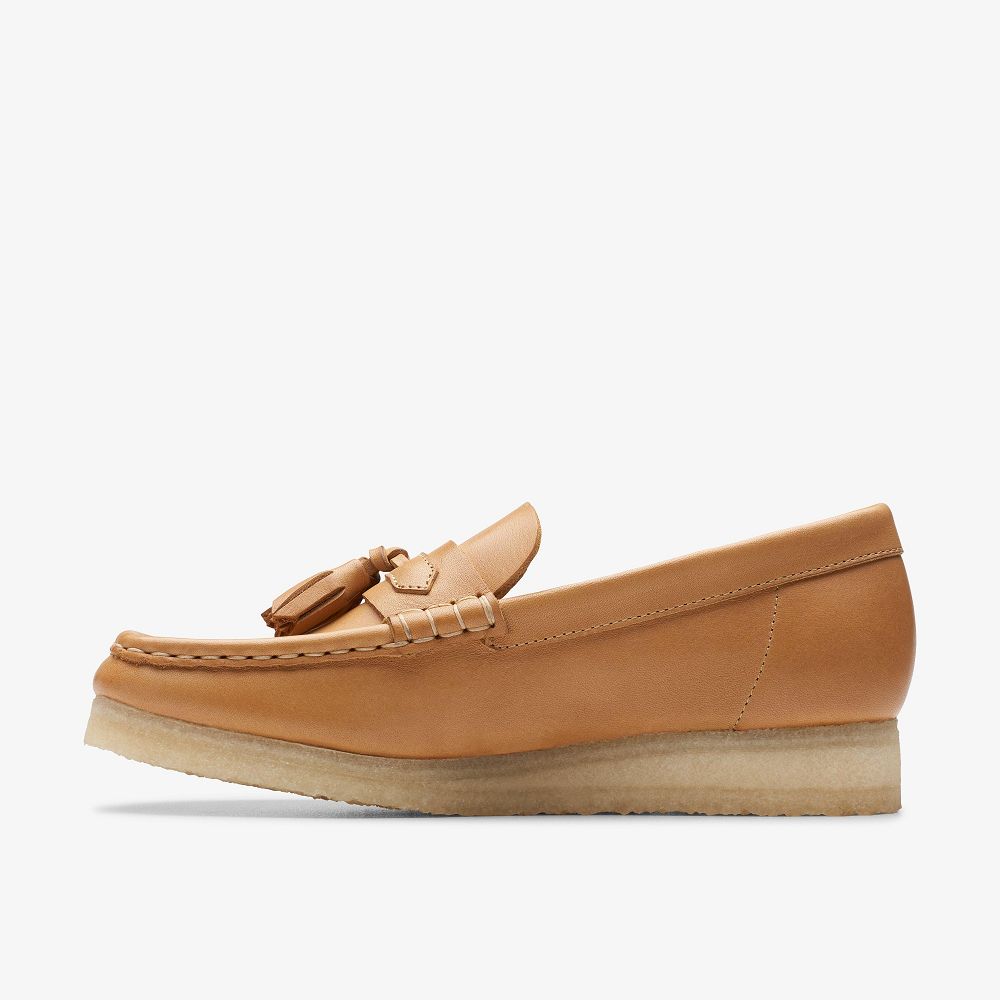 Mid Tan Leather Clarks Wallabee Loafer Women Loafers | 0274MRALI