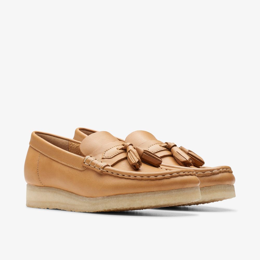 Mid Tan Leather Clarks Wallabee Loafer Women Loafers | 0274MRALI