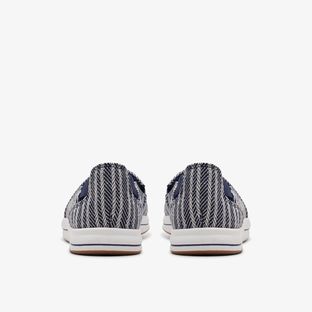 Navy Clarks Breeze Step II Women Slip-Ons | 5479AQSGN