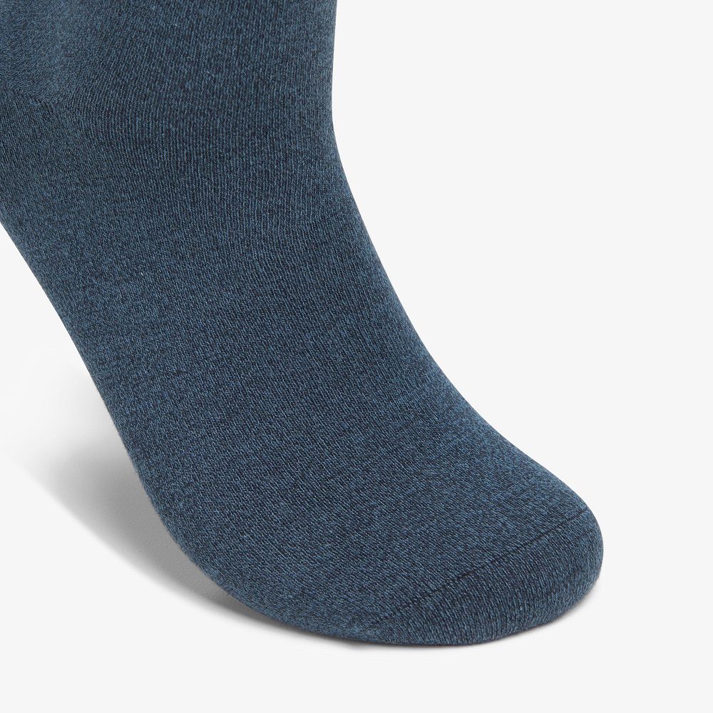 Navy Clarks Marled Crew Men Socks | 8562JILHW