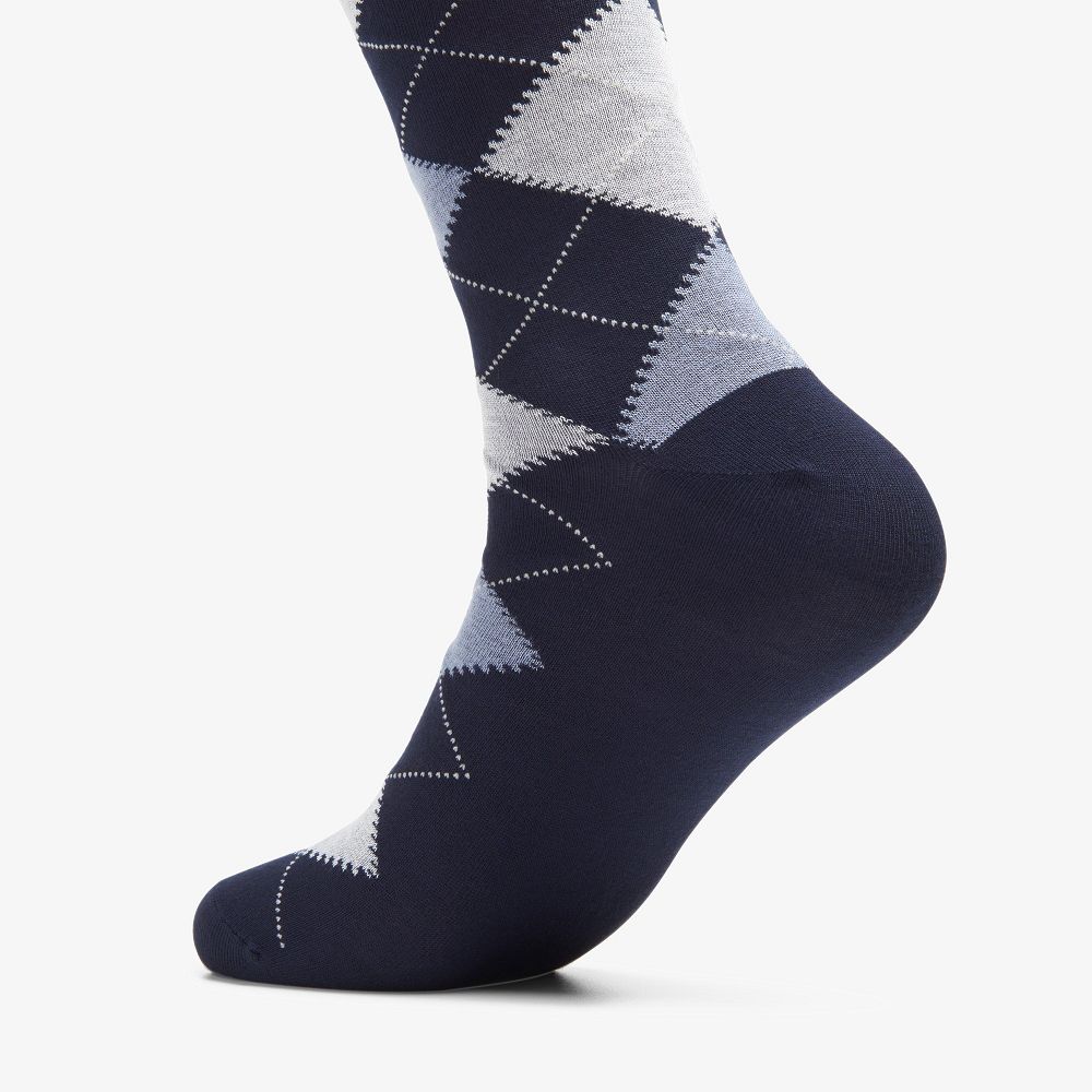 Navy Clarks Mens Argyle Men Socks | 5389QJIGX