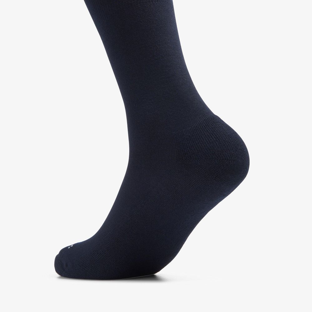 Navy Clarks Solid Crew Men Socks | 8601VBSZU