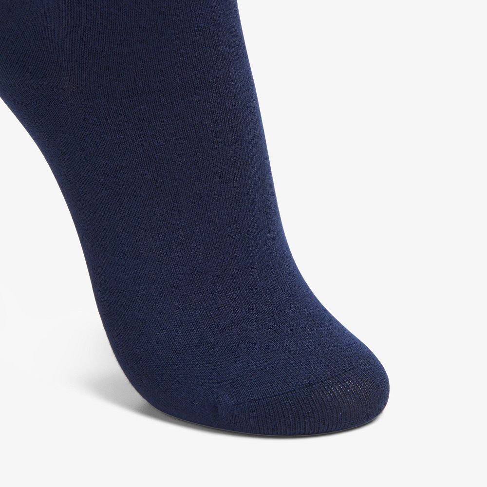 Navy Clarks Solid Dress Crew Women Socks | 3182XGSPD