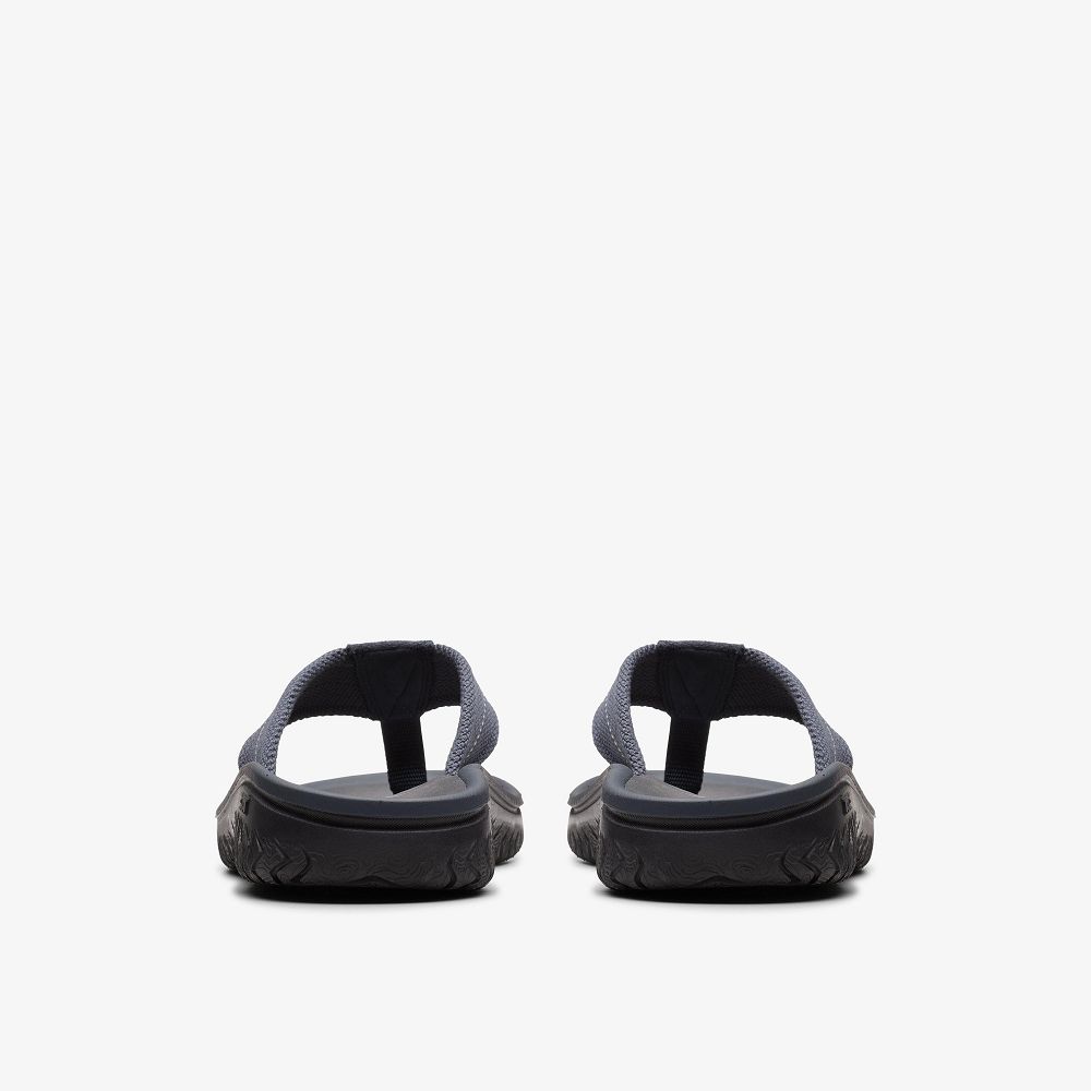 Navy Clarks Wesley Men Sandals | 9831UITKC