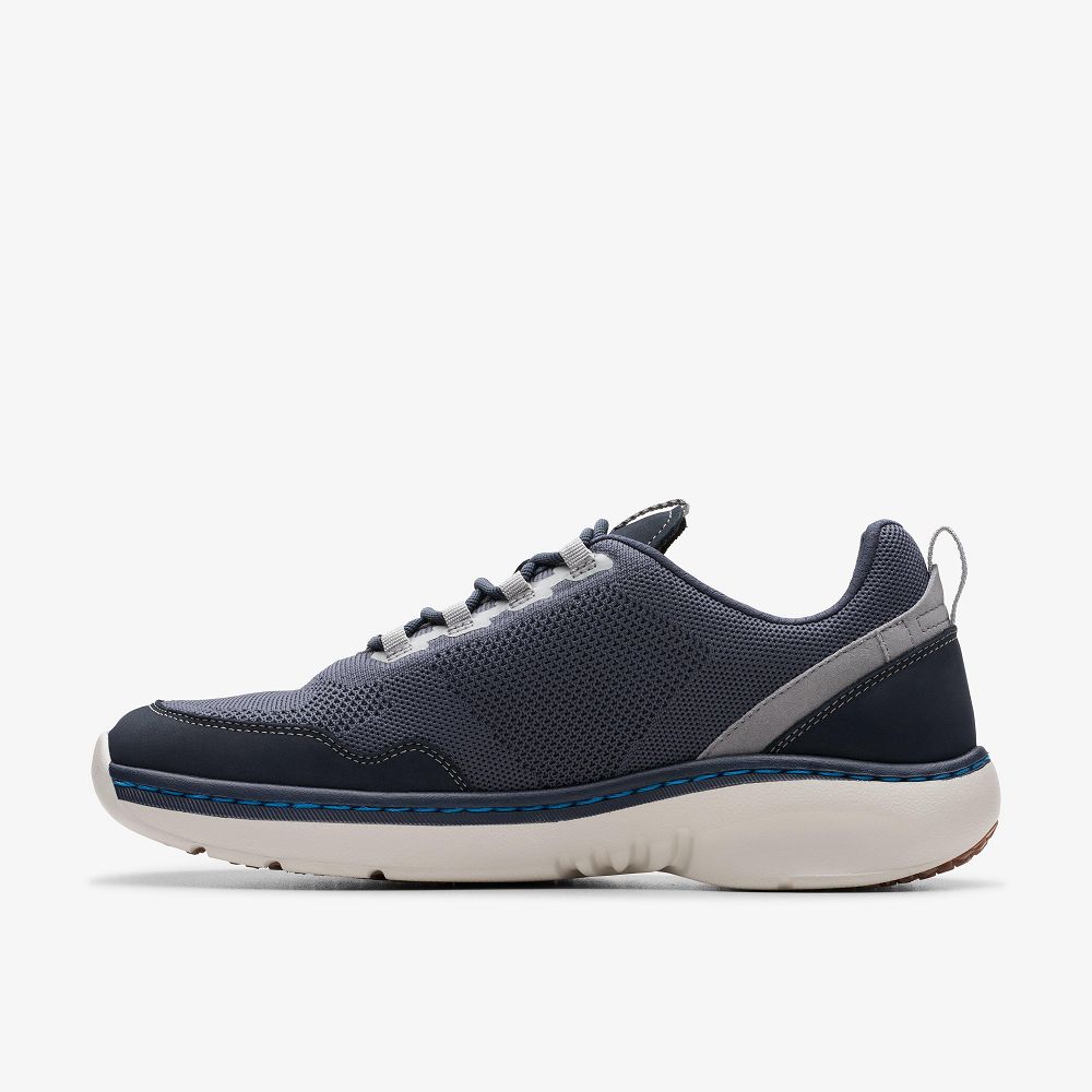 Navy Combination Clarks Clarks Pro Knit Men Sneakers | 7430HSGOA