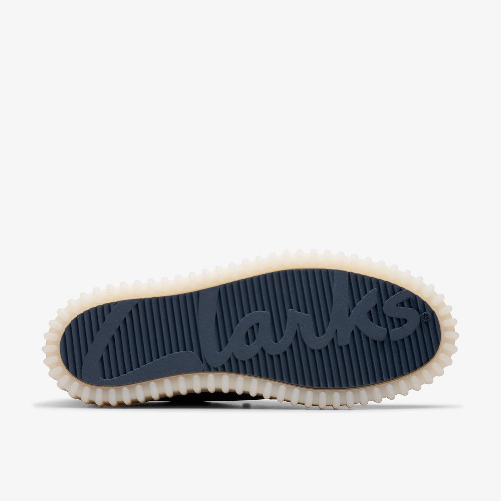 Navy Leather Clarks Torhill Lo Men Moccasins | 2894HUTCK