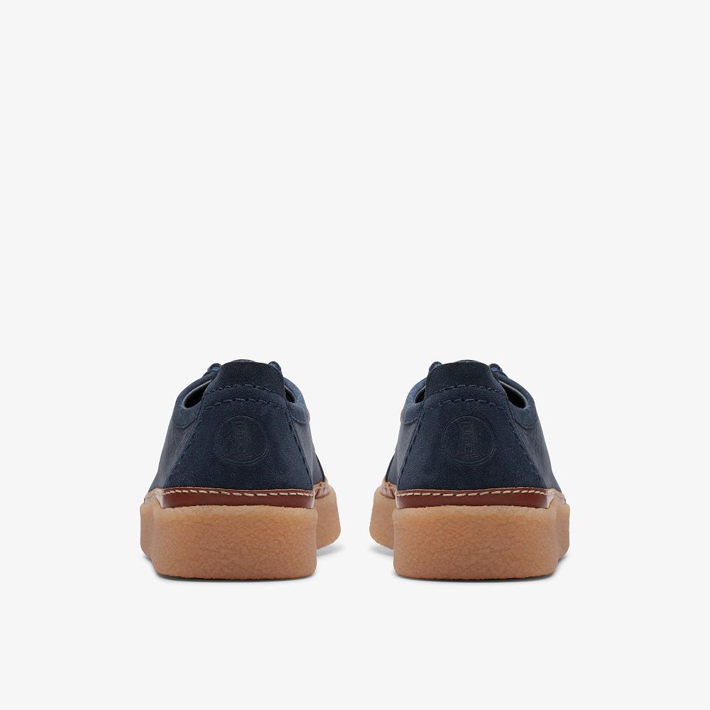 Navy Nubuck Clarks Clarkwood Moc Men Moccasins | 5420LDWMC