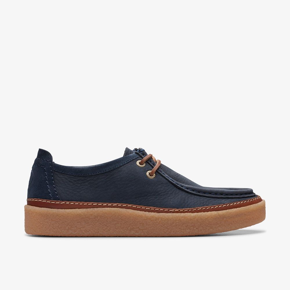 Navy Nubuck Clarks Clarkwood Moc Men Moccasins | 5420LDWMC