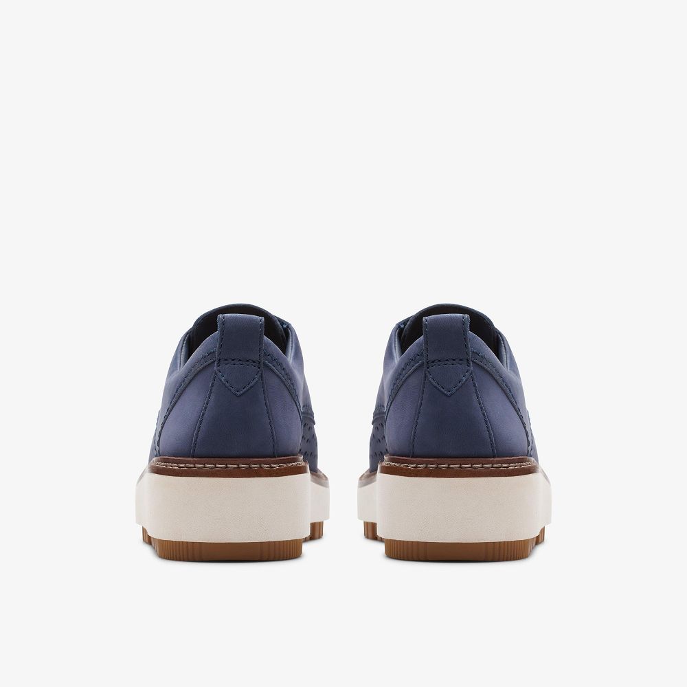 Navy Nubuck Clarks Orianna Move Women Oxfords | 6053NVOJP