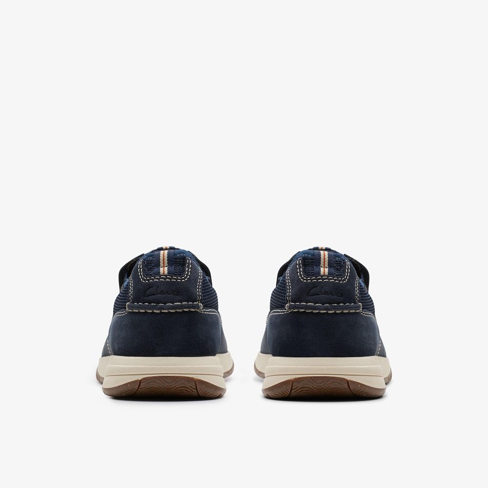 Navy Nubuck Clarks Sailview Step Men Boat Shoes | 8605DGNFE