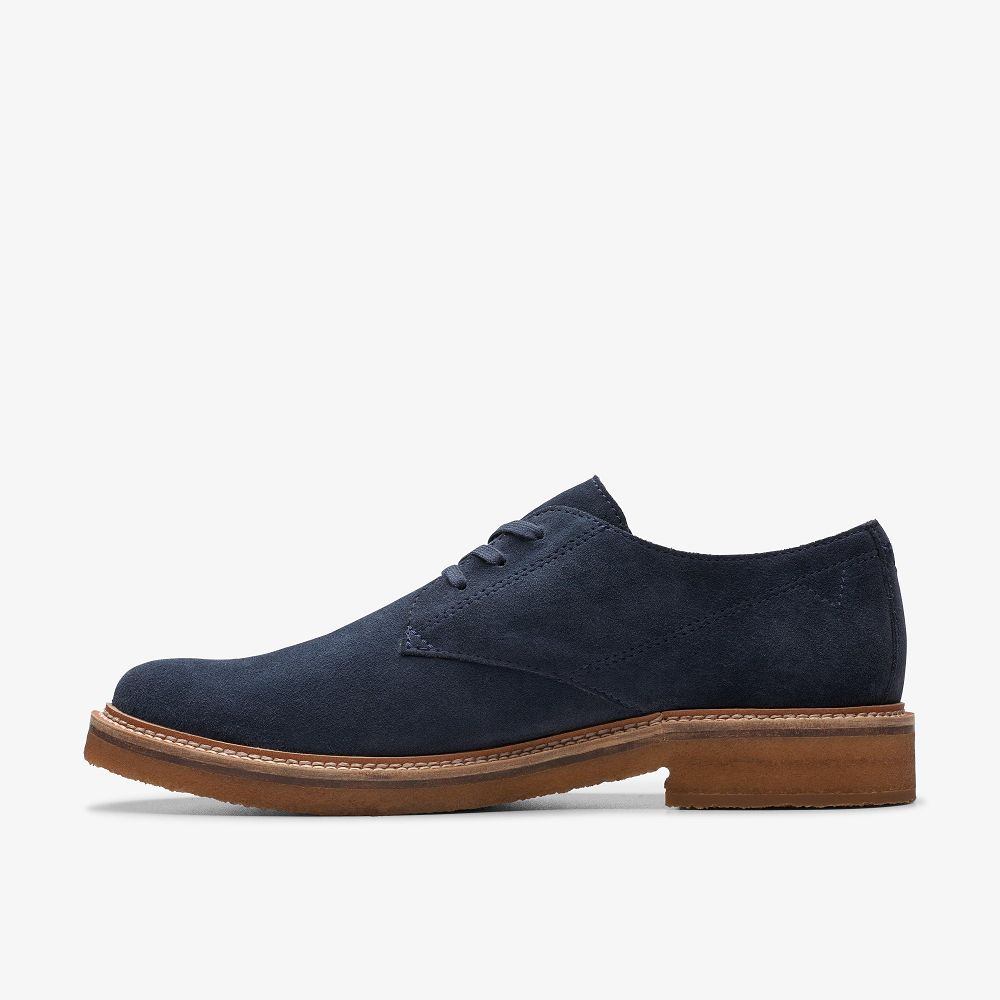 Navy Suede Clarks Clarkdale Derby Men Oxfords | 2093SUBQV