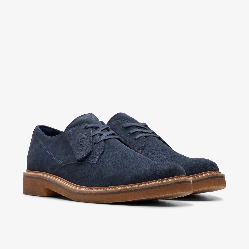 Navy Suede Clarks Clarkdale Derby Men Oxfords | 2093SUBQV