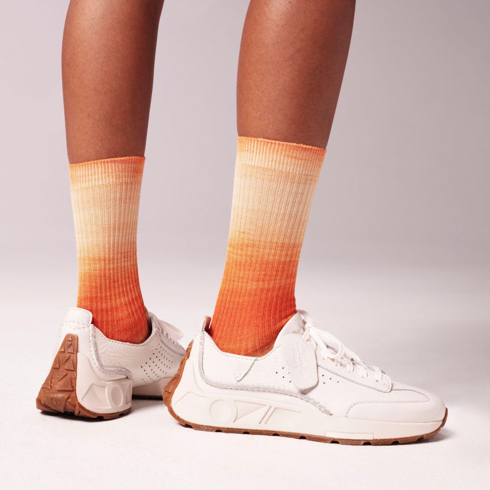 Off White Leather Clarks Craft Speed Women Sneakers | 2619IKRGP