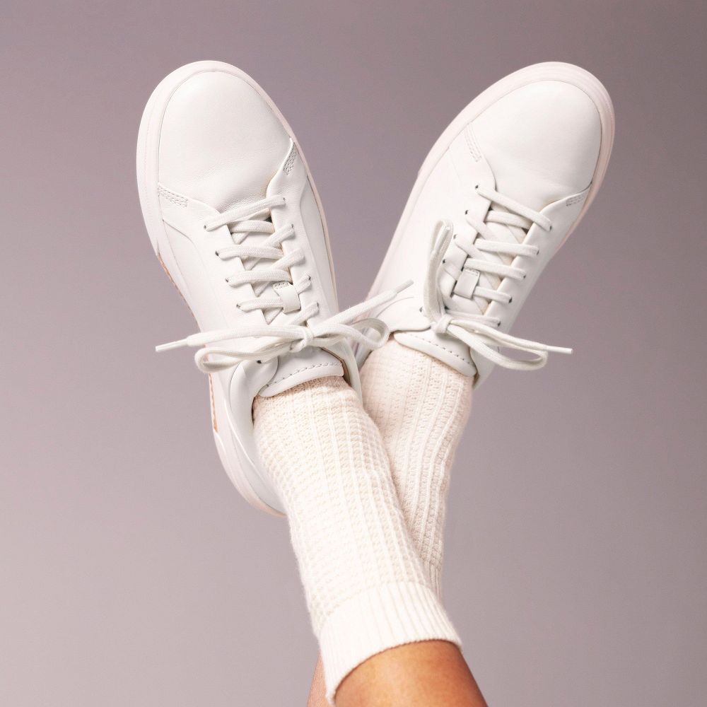 Off White Leather Clarks Hollyhock Walk Women Sneakers | 6580RLHPC