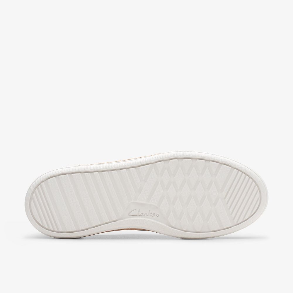 Off White Leather Clarks Hollyhock Walk Women Sneakers | 6580RLHPC