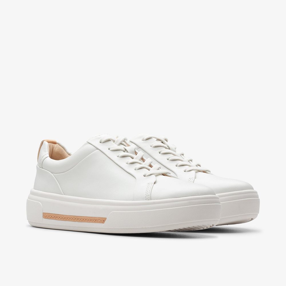 Off White Leather Clarks Hollyhock Walk Women Sneakers | 6580RLHPC