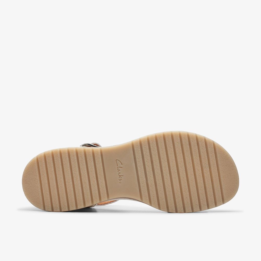 Off White Leather Clarks Kassanda Lily Women Sandals | 0583OAUDP