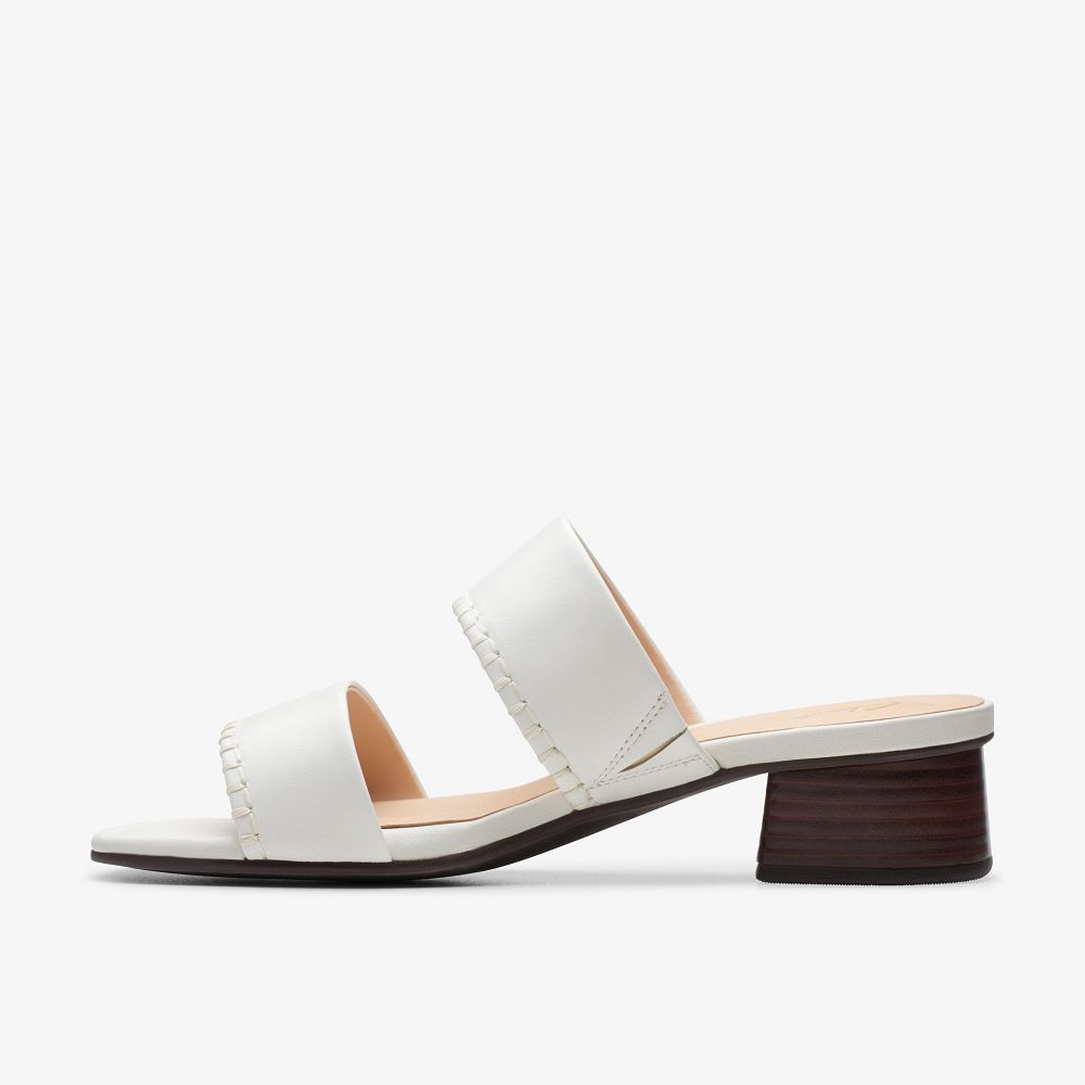 Off White Leather Clarks Serina 35 Women Sandals | 4723NDGAP