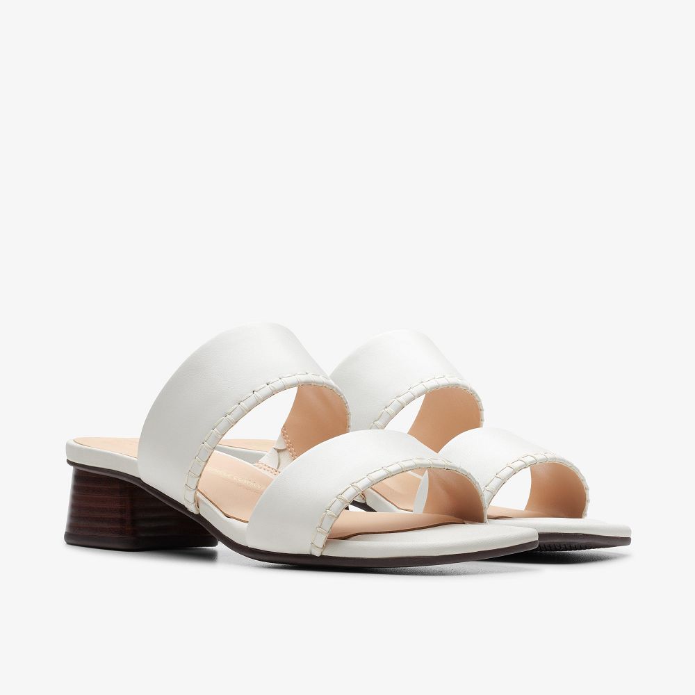 Off White Leather Clarks Serina 35 Women Sandals | 4723NDGAP