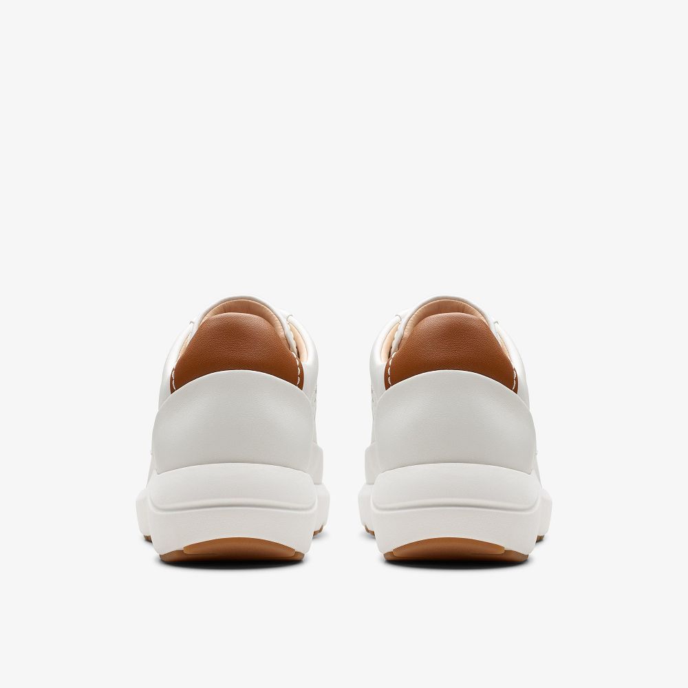 Off White Leather Clarks TIVOLI GRACE Women Sneakers | 1749TGJFL