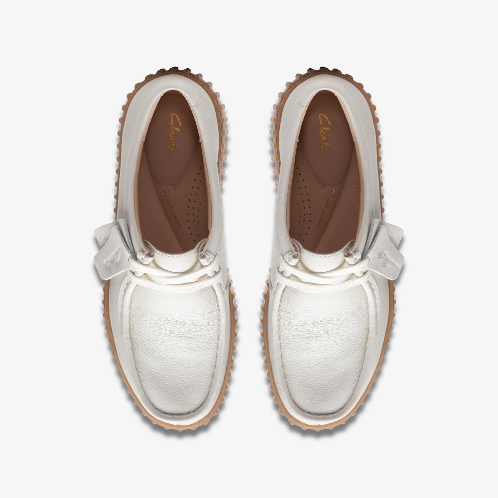 Off White Leather Clarks Torhill Bee Women Loafers | 3527BSZWC