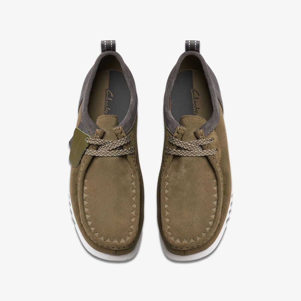 Olive Combination Clarks Wallabee FTRE Lo Men Moccasins | 3820PZFTV