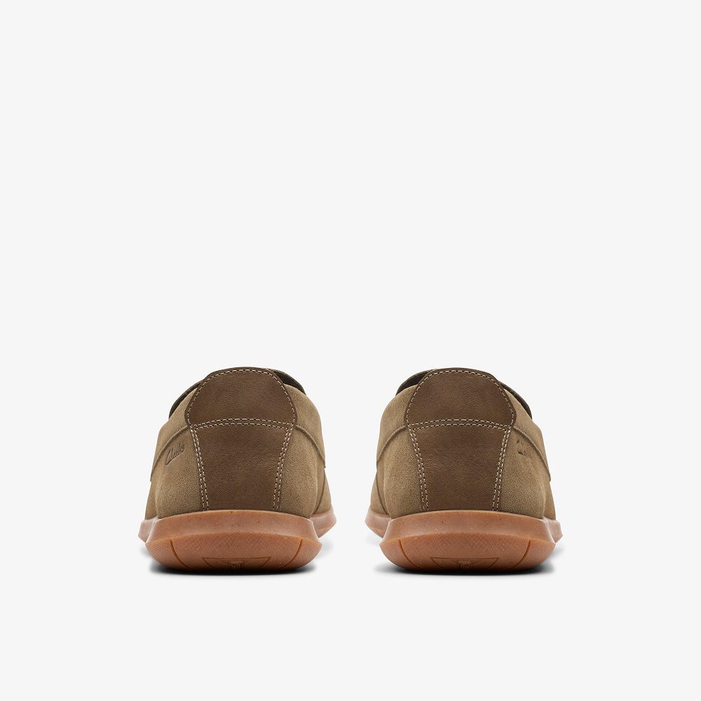 Olive Suede Clarks Flexway Step Men Loafers | 1820YEJBS