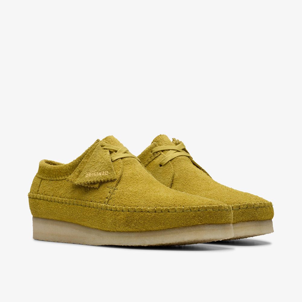 Olive Suede Clarks Weaver Men Moccasins | 4570ZYDVP