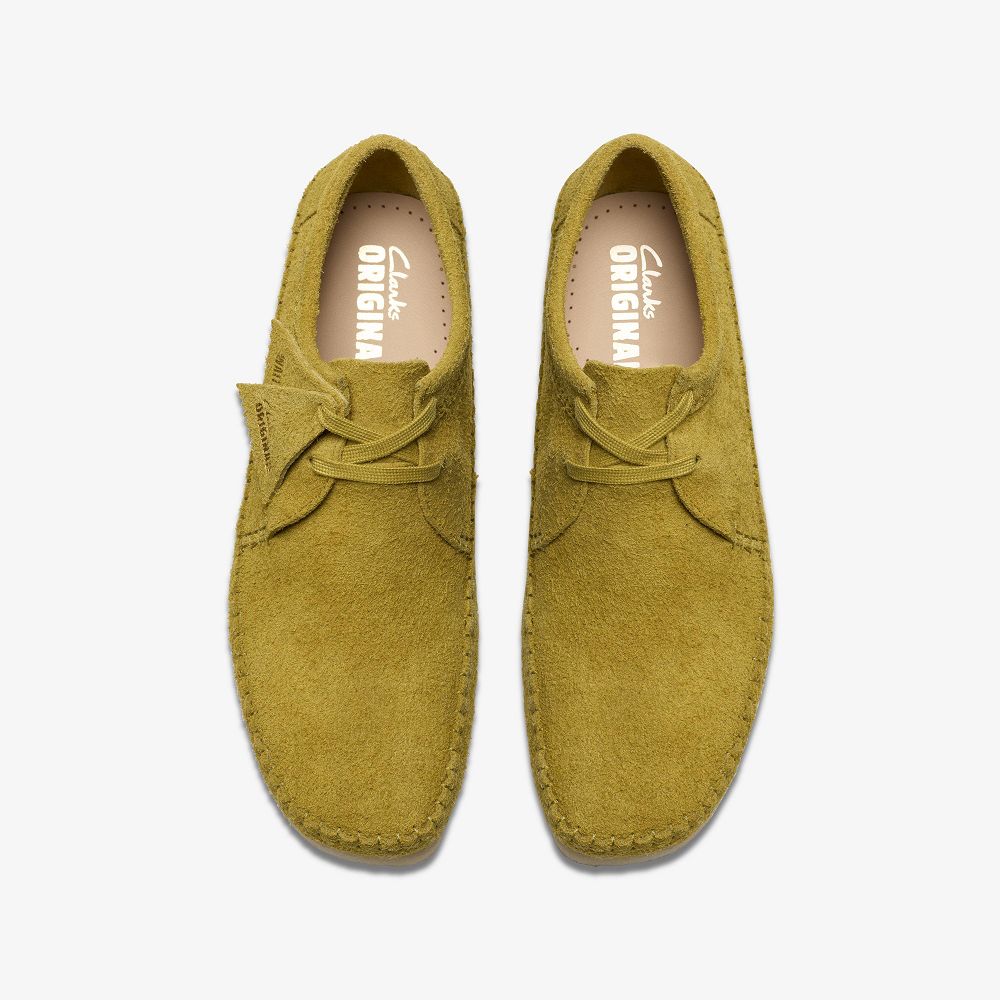 Olive Suede Clarks Weaver Men Moccasins | 4570ZYDVP