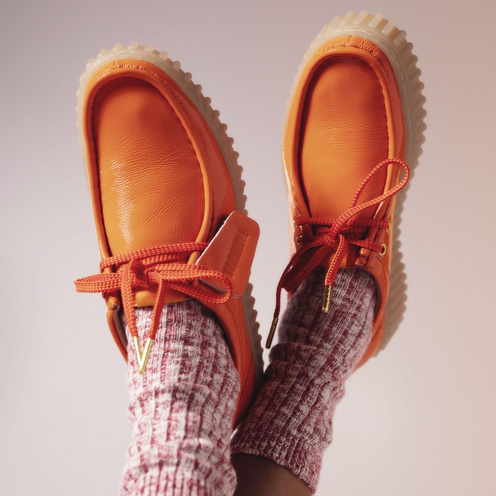 Orange Patent Clarks Torhill Bee Women Loafers | 2314ZVBTL