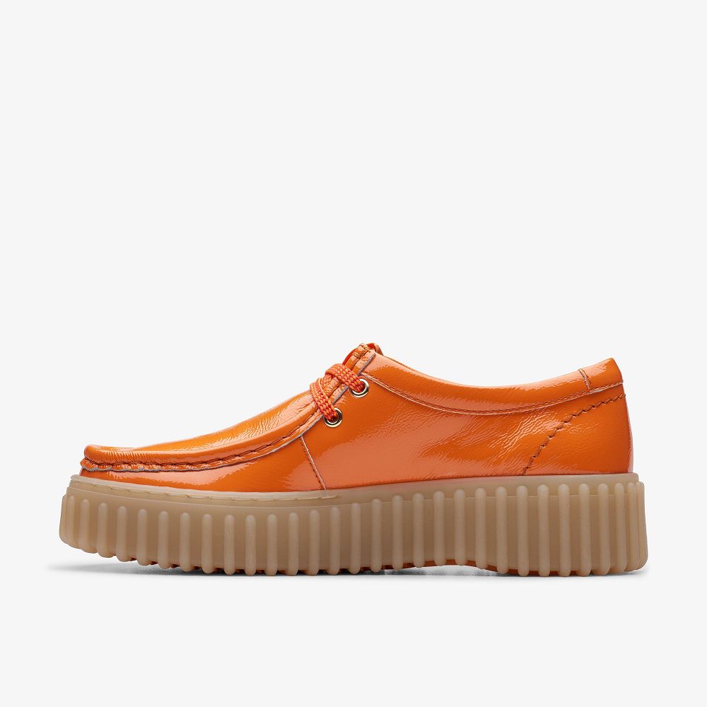 Orange Patent Clarks Torhill Bee Women Loafers | 2314ZVBTL