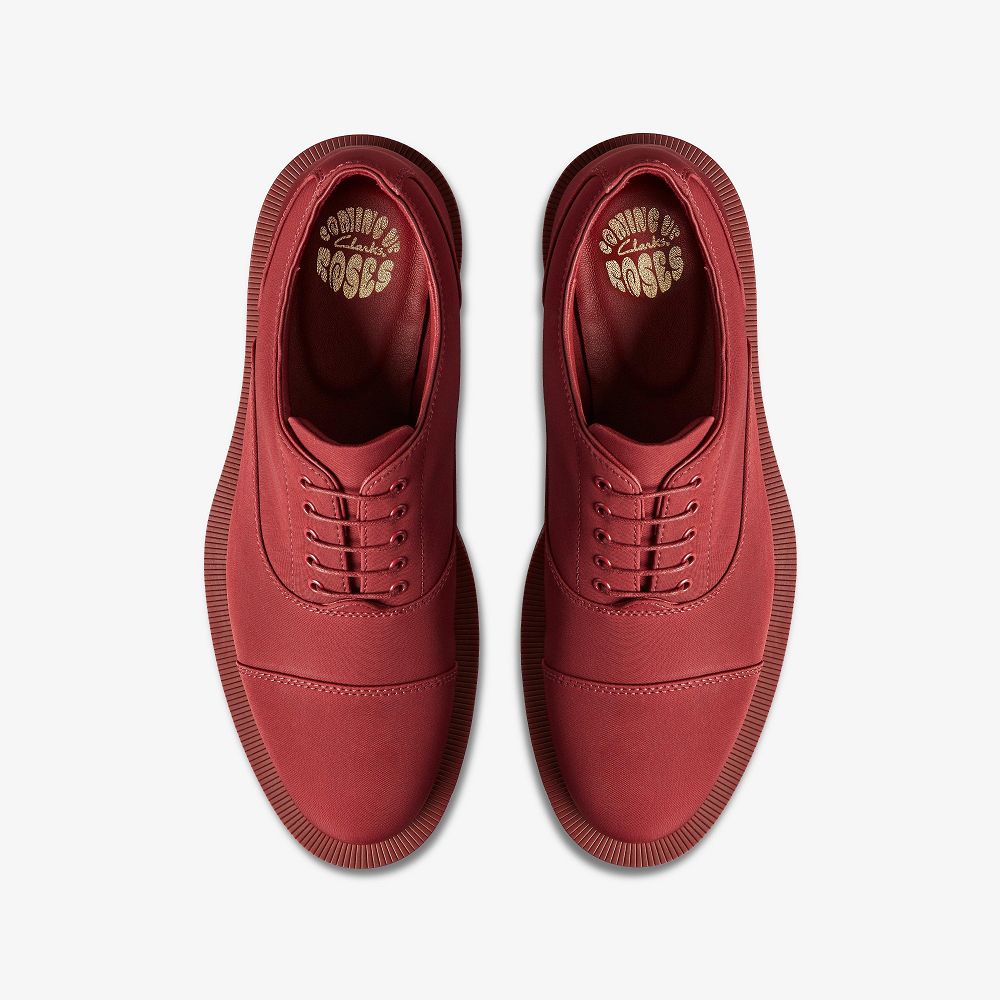 Oxblood Textile Clarks Martine Rose Women Oxfords | 9032QUEHZ