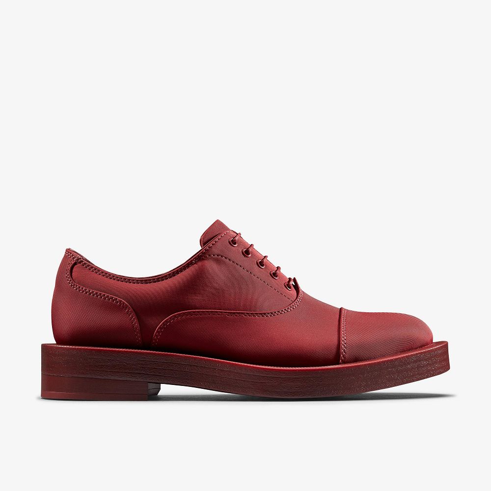 Oxblood Textile Clarks Martine Rose Women Oxfords | 9032QUEHZ