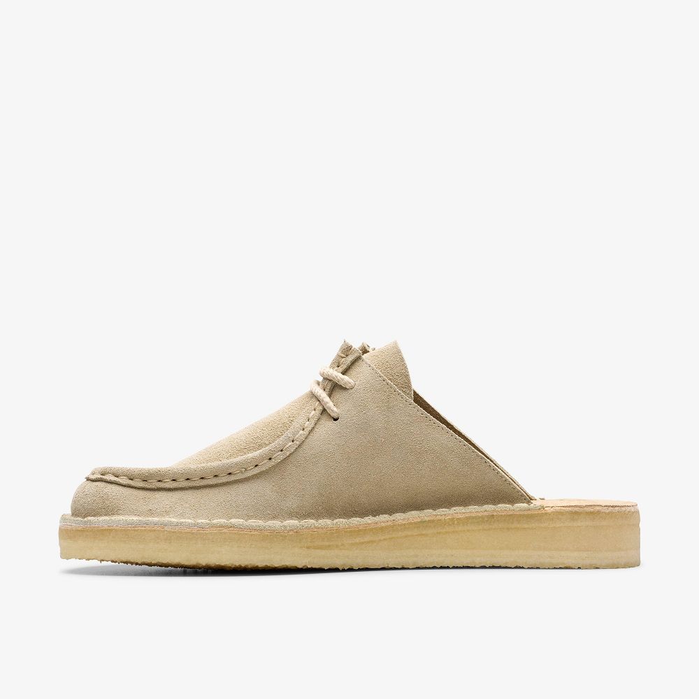 Pale Grey Suede Clarks Desert Nomad Men Mules | 5493AJNMW