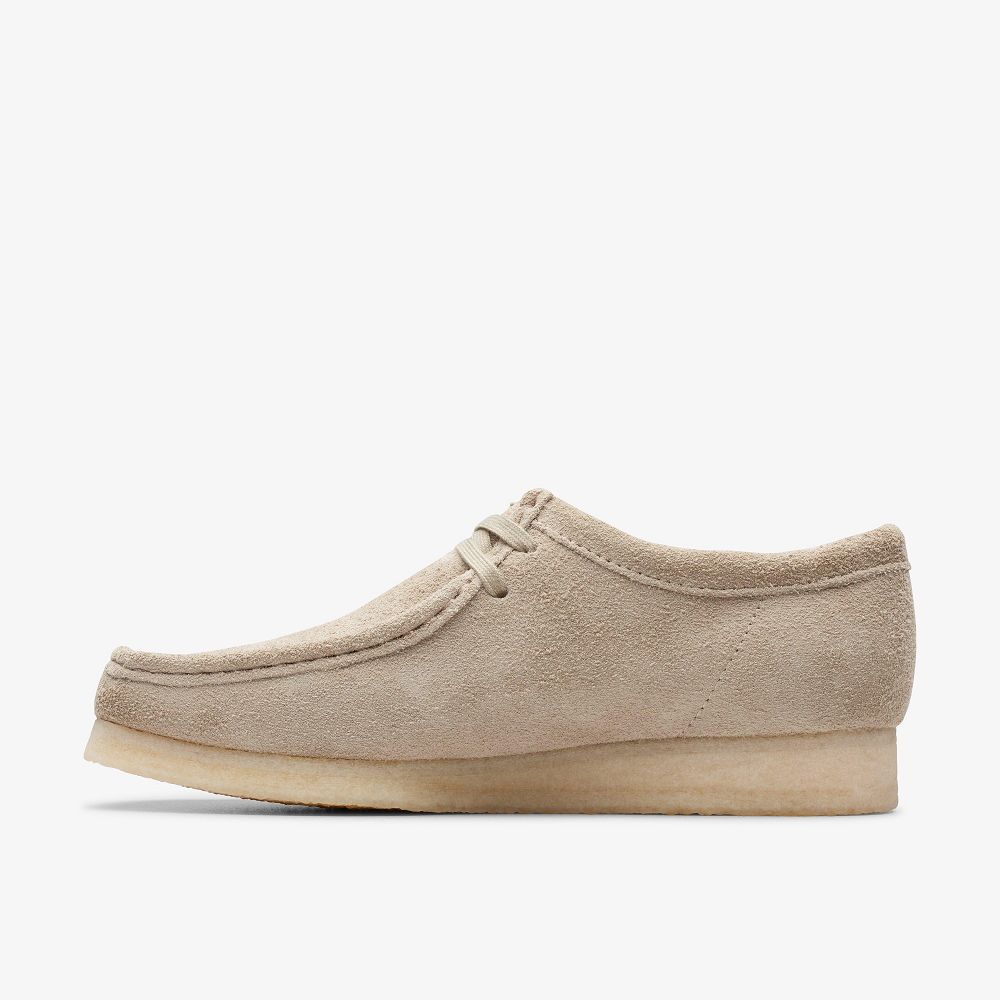 Pale Grey Suede Clarks Wallabee Men Loafers | 1285JIUKB