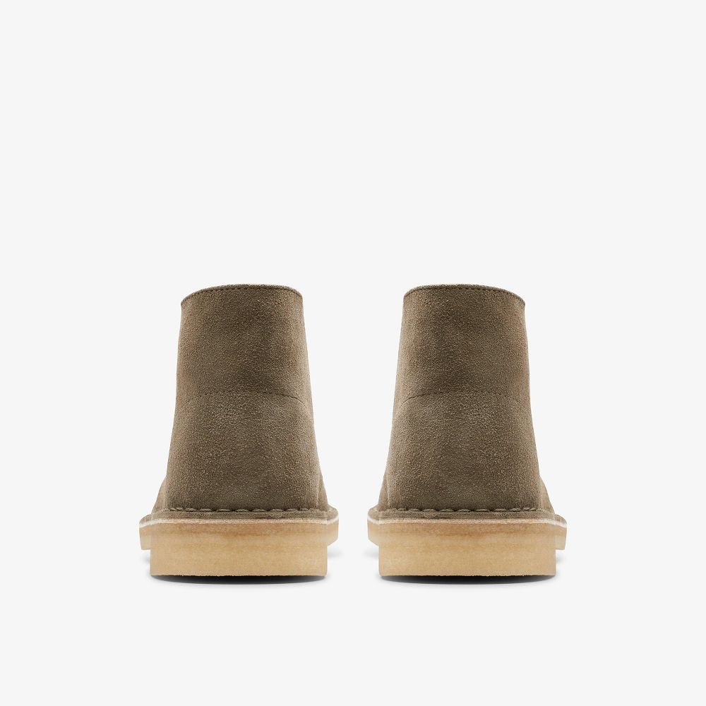 Pale Khaki Suede Clarks Desert Men Boots | 6279PJGKY