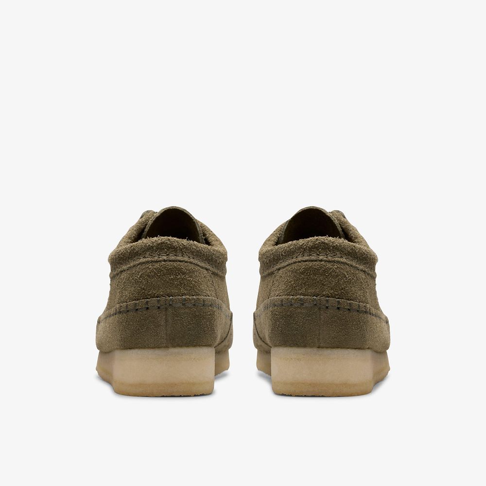 Pale Khaki Suede Clarks Weaver Men Moccasins | 5148YOGNR