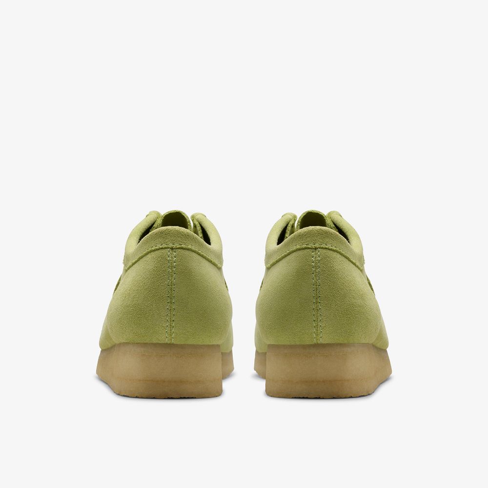 Pale Lime Suede Clarks Wallabee Men Loafers | 1328XIHJC