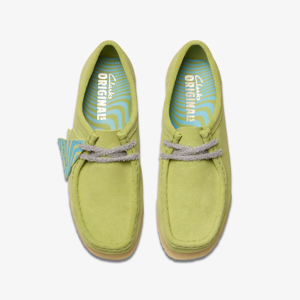 Pale Lime Suede Clarks Wallabee Women Loafers | 7053VXPUY