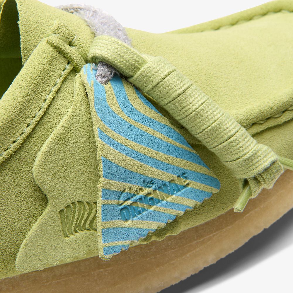 Pale Lime Suede Clarks Wallabee Women Loafers | 7053VXPUY